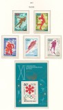 URSS CCCP 1972 Mi 3979/83 + bl 74 MNH - Jocurile Olimpice de iarna, Sapporo