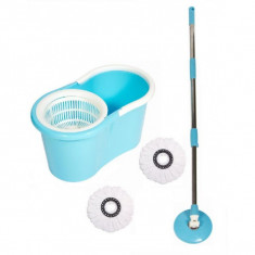 Mop Rotativ cu Galeata Stoarcere Fara Pedala QQ Fashion Spin Mop foto