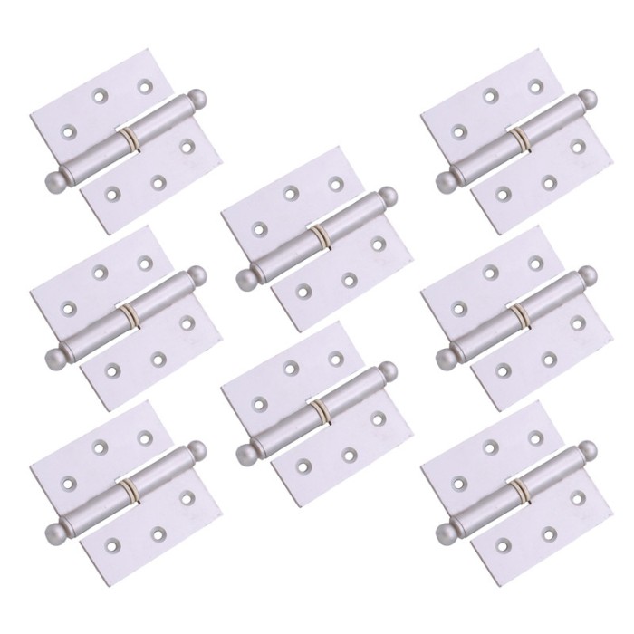 Balama din aluminiu, dreapta, pentru usa, saten, 70 x 70 mm, 10 buc / set