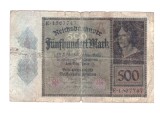 Bancnota Germania 500 mark/marci 27 martie 1922, uzata