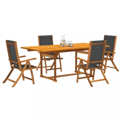Gossi set mobilier de gradina, 5 piese, lemn masiv acacia/textilena foto