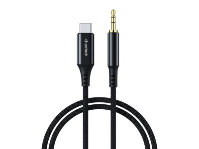 Cablu USB TYPE C - Jack 3.5 mm 1m negru Choetech AUX006 foto