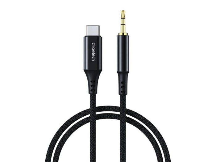 Cablu USB TYPE C - Jack 3.5 mm 1m negru Choetech AUX006