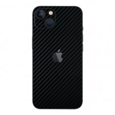 Set Folii Skin Acoperire 360 Compatibile cu Apple iPhone 14 Plus Wraps Skin Texture Carbon Black