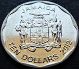 Moneda exotica 10 DOLARI / DOLLARS - JAMAICA, anul 2012 *cod 1096