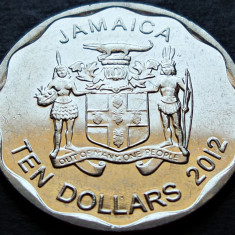 Moneda exotica 10 DOLARI / DOLLARS - JAMAICA, anul 2012 *cod 1096
