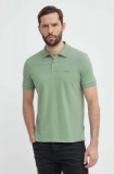 BOSS polo de bumbac culoarea bej, uni 50468301