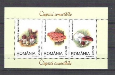 Romania 2003 - Mushrooms - MNH perforated sheet RO.008 foto