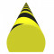 Protecție de colț, galben și negru, 4x3x100 cm, PU