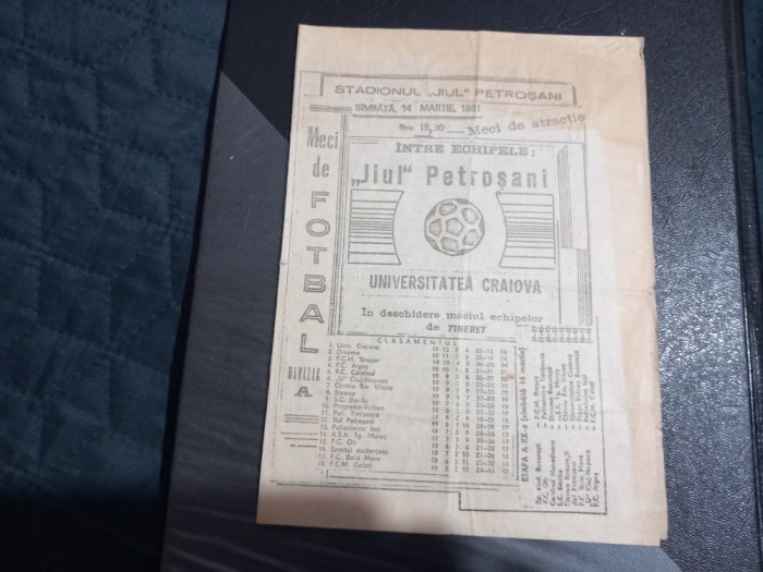 Program Jiul - U Craiova