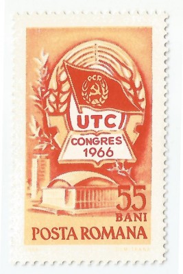 Rom&amp;acirc;nia, LP 625/1966, Al IV-lea Congres U.T.C., MNH foto