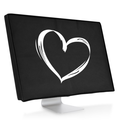 Husa pentru monitor de 24-26 inch, Kwmobile, Negru/Alb, Textil, 43618.10 foto