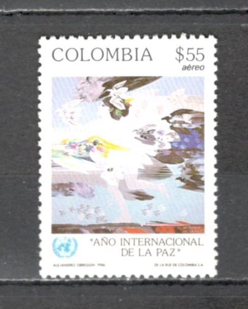 Columbia.1986 Posta aeriana:Anul international al pacii-Pictura GC.73