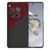 Husa pentru OnePlus 12, Techsuit, Carbonite FiberShell Vortex, Rosie