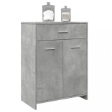 vidaXL Dulap de baie, gri beton, 60 x 33 x 80 cm, PAL
