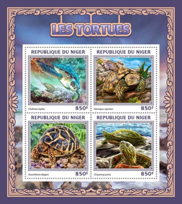 NIGER 2016 - Testoase / set complet - colita + bloc MNH foto