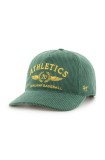 47 brand șapcă de baseball din catifea MLB Oakland Athletics culoarea verde, cu imprimeu, B-SKYLC18EWP-DG