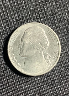 Moneda five cents 1991 USA foto