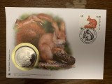 slovenia - veverita - FDC cu medalie, fauna wwf
