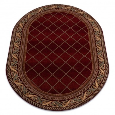 Covor de l&amp;acirc;nă Omega oval KASTOR Spalier red 2 roşu, 200x300 cm foto