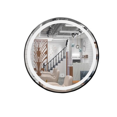Consola de coafură consola de frizerie consola de cosmetică oglindă LED cu ramă de aluminiu 110x110 PRO foto