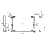 Radiator racire Opel Vectra B (J96), 10.1995-07.2002, Motorizare 1, 7 Td 60kw Diesel, tip climatizare cu AC, cutie Manuala, dimensiune 500x360x34mm,