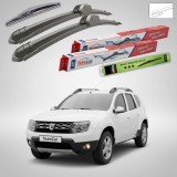 Cumpara ieftin Ștergătoare Dacia Duster I HS Faza 2 2013-2016 | Set Față și Spate Flat &ndash; TeamCar&reg;