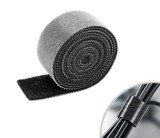 Banda Velcro Organizare Cabluri 10m, 2cm latime, Negru, Puf si Scai, Rola 5m Carlige + 5m Bucle, Taiere Facila