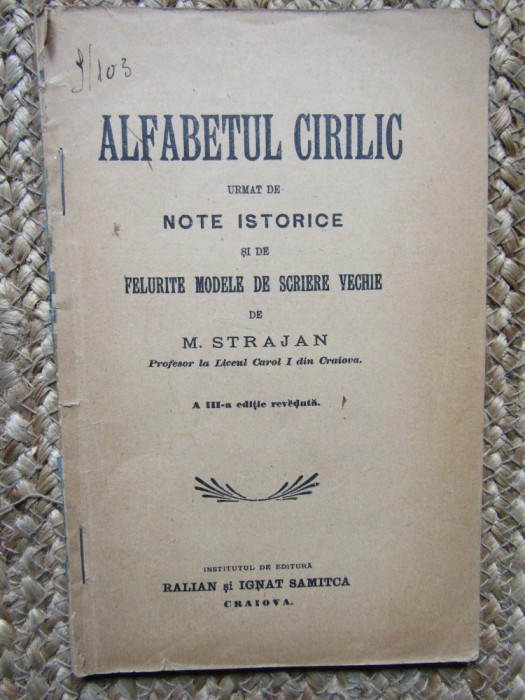 Alfabetul chirilic Urmat de note istorice si de felurite modele de ...