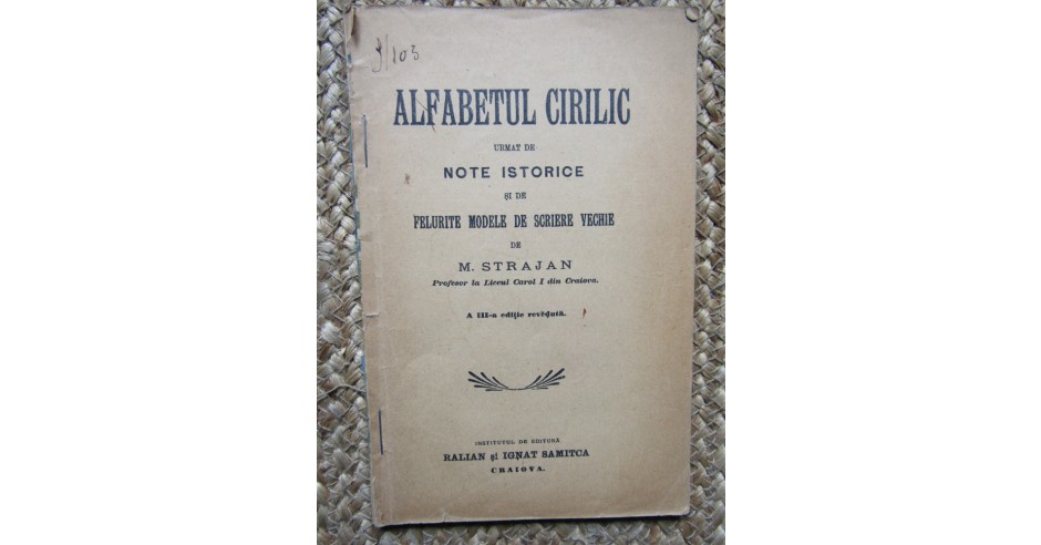 Alfabetul chirilic Urmat de note istorice si de felurite modele de ...