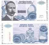 Bosnia Hertegovina 1 000 000 Dinara 1993 P-155 UNC