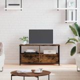 Comoda TV, stejar afumat, 90x33x45 cm, lemn prelucrat &amp; fier GartenMobel Dekor, vidaXL