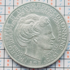 Danemarca 10 Kroner 1972 argint - Throne Accession - km 858 - A030