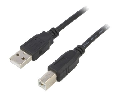 Cablu USB 2.0 A-B 5m negru foto