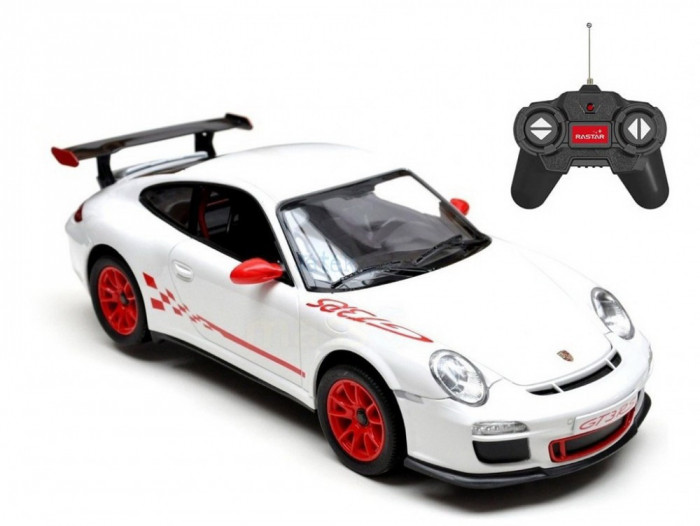 MASINA CU TELECOMANDA PORSCHE GT3 RS ALB CU SCARA 1 LA 24