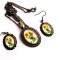 Set floarea soarelui, set colier cu pandantiv si cercei 36160
