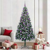 vidaXL Brad de Crăciun artificial Verde 210 cm PVC și Oțel și Plastic 3396279