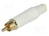 Conector RCA, tata, AMPHENOL - ACPR-WHT