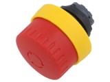 Comutator Siguranță SCHLEGEL RGV 22mm Roșu cu Carcasă Galbenă &Oslash;22,3mm