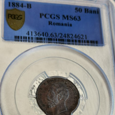50 bani 1884 MS63 PCGS.... rara foto