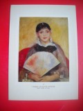 HOPCT 23387 FATA CU EVANTAI- PIERRE AUGUSTE RENOIR --MUZEE RUSIA - CP PICTURA --NECIRCULATA