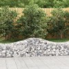 Coșuri Gabion Arcuite vidaXL, 50 buc, 200x50x40/60 cm, Fier Galvanizat, Argintiu, Ghivece Gradina, Structura Stabila, Decorativ