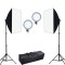 Kit de 2 softboxuri, cu 2 trepiezi reglabili 200 cm, 2 panouri LED Bi color, de 45W, temperatura culorii reglabila, geanta de transport inclusa