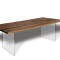 Masa de lemn si picioare din sticla &bull; model OAK GLASS