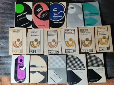 20 vol. colectia &amp;bdquo;Eseuri&amp;rdquo; (Bertolt Brecht Scrieri despre teatru, Virginia Woolf, Albert Camus, Marcel Proust, Jean-Paul Sartre, Cesare Pavese etc.) foto