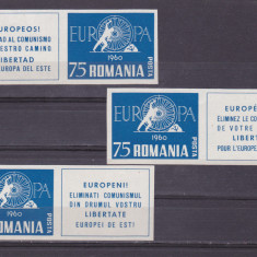 Spania/Romania, Exil romanesc, em. a XXII-a, Europa 1960, nedant., 1960, MNH