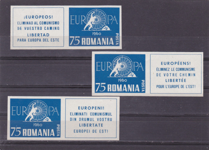 Spania/Romania, Exil romanesc, em. a XXII-a, Europa 1960, nedant., 1960, MNH