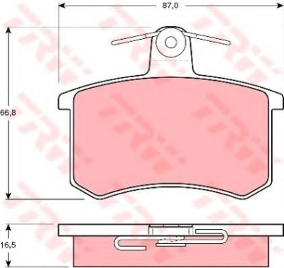 Set placute frana,frana disc FIAT CROMA (154) (1985 - 1996) TRW GDB814 foto