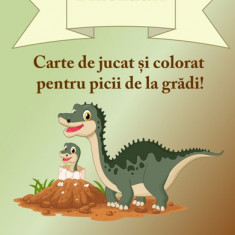 Dinozauri. Carte de jucat si colorat pentru picii de la gradi!