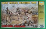 Kit SOVIET MEDICAL PERSONNEL WWII 1943-1945 - ZVEZDA Cod 3618 Scara 1/35 DIORAMA MACHETA FIGURINE ASAMBLARE HOBBY WWII SOLDAȚI GERMANI AMERICANI RUȘI